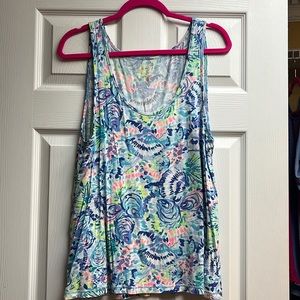 Lily Pulitzer Tank XL -well loved/some fading small untreated stain